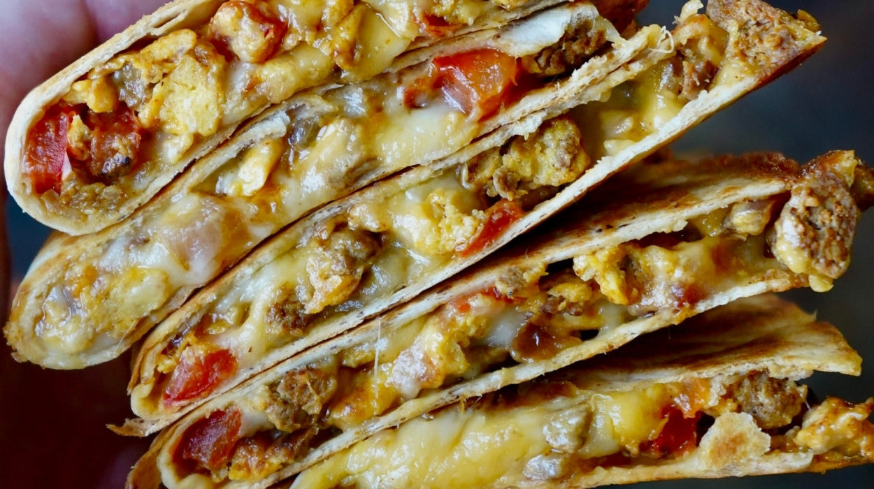 Chicken Chorizo Breakfast Quesadilla