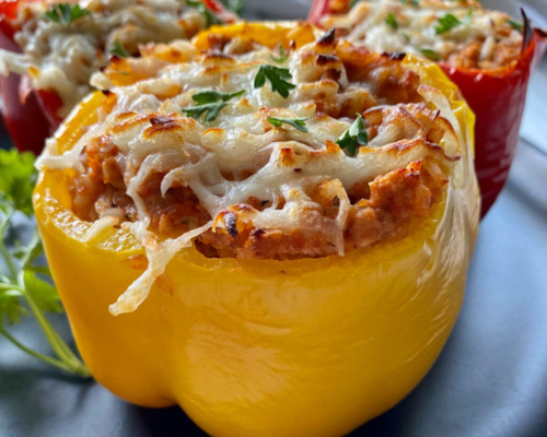 Stuffed Pepper with Ground Chicken