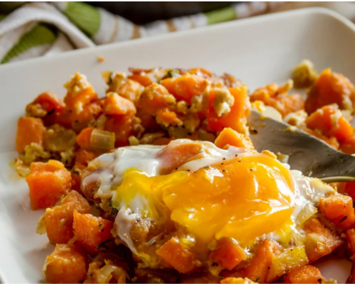 Chicken Chorizo and Sweet Potato Hash