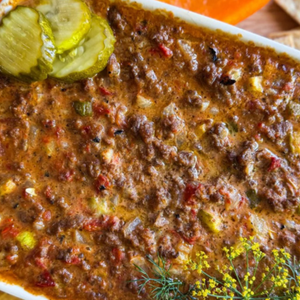 Dill Pickle Cheeseburger Dip