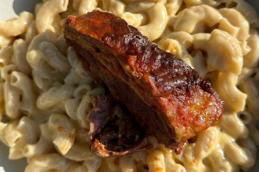 Birria Short Ribs over Mac and Cheese