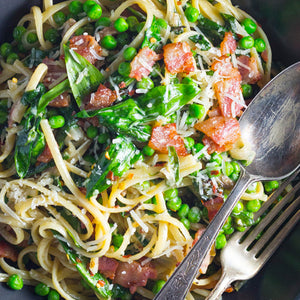 Pea & Herb Pasta Salad with Jowl Bacon
