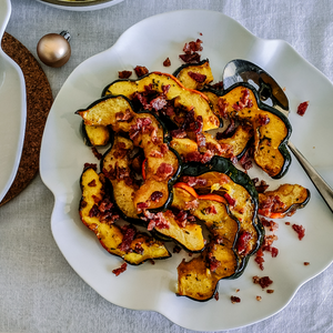 Acorn Squash with Maple and Bacon
