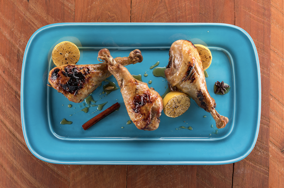 Grilled Ginger-Glazed Turkey Legs