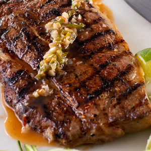 Simple Thai Style Marinated Grilled Pork Steak