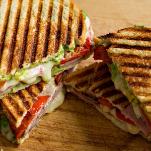 Antipasto Grilled Cheese & Ham Sandwich