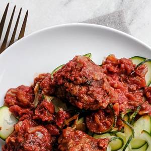 Easy Instant Pot Chorizo Meatballs With Zucchini Noodles