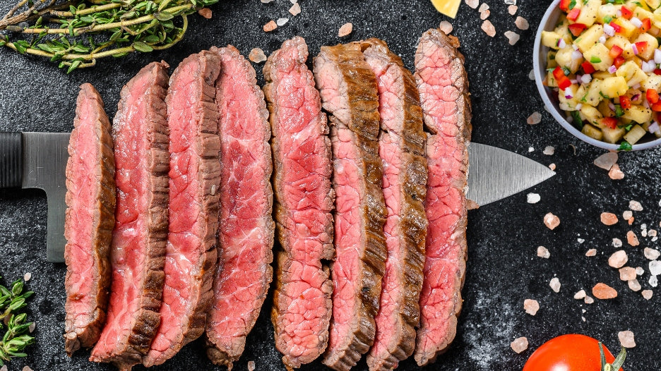 Soy-Ginger Glazed Steak with Sesame Pineapple Salsa