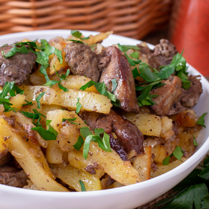 Beef Liver and Fried Potatoes