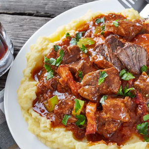Beef Stew with Mashed Potatoes