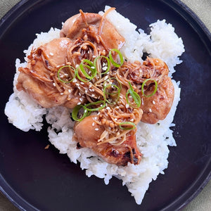 One-Skillet Umami Chicken and Enoki Mushrooms