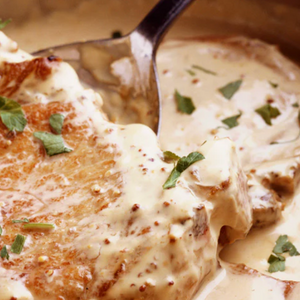 Smothered Bone-In Pork Chops