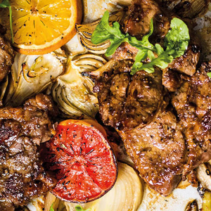 Sticky Citrus Pork Steaks