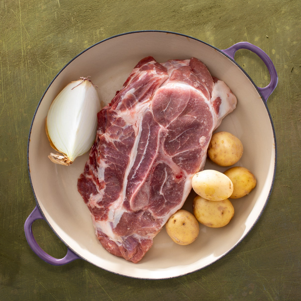 Grass Roots Farmers' Co-op Our pork shoulder roast is an exceptional cut. Not only is it extraordinarily tasty, but it’s also easy to enjoy a weeknight meal with the family. When it comes to cooking pork shoulder, slow and steady wins the race every time. Each package approx. weight: 2.5-3 lbs. Two packages included.