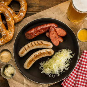 Pilsner Poached German Sausages