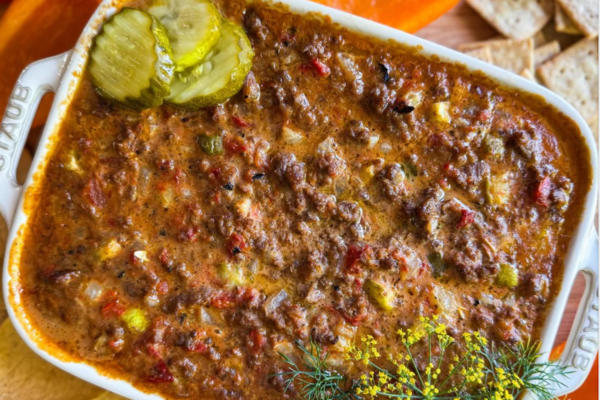 Dill Pickle Cheeseburger Dip