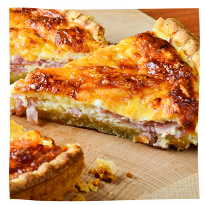 Bacon, Ham and Cheese Quiche