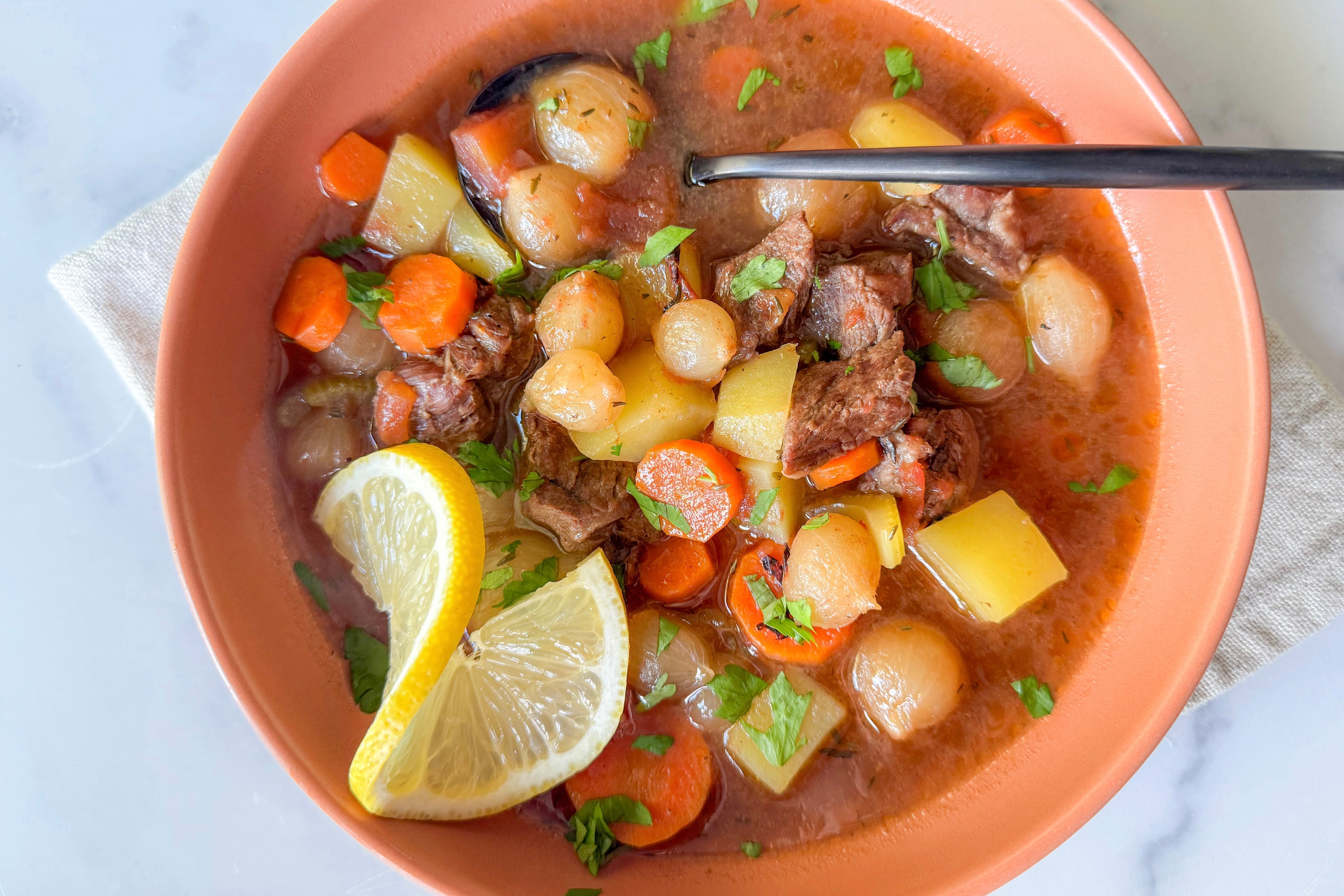 Hearty One-Pot Greek Beef Soup