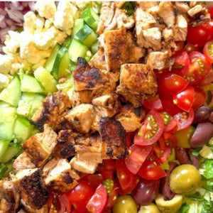 Mediterranean Chopped Salad with Grilled Chicken