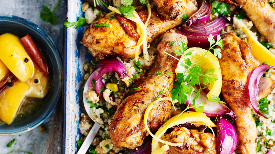 How to Make Moroccan Chicken with Cauliflower Pilaf