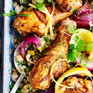 How to Make Moroccan Chicken with Cauliflower Pilaf