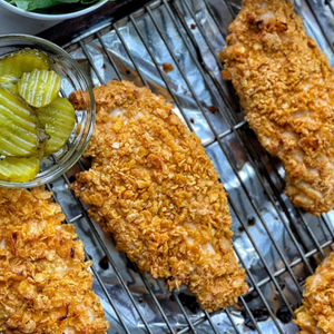Pickle-Brined, Potato-Crusted Chicken