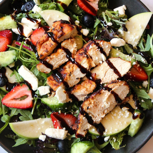 Spring Berry Chicken Salad with Creamy Air-Fried Chicken