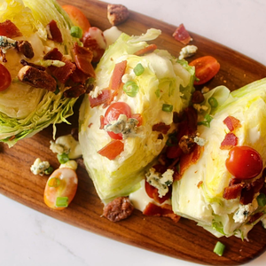 Classic Wedge Salad with Crispy Oven-Baked Bacon & Blue Cheese