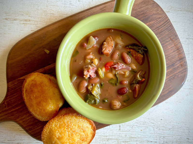 Bean Soup with Smoked Ham Hock