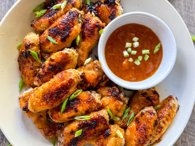 Hot Honey Peach Wings
