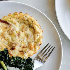 Easy Crustless Quiche With Bacon and Leeks