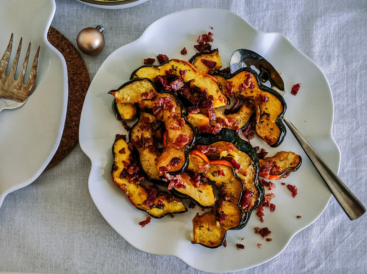 Acorn Squash with Maple and Bacon
