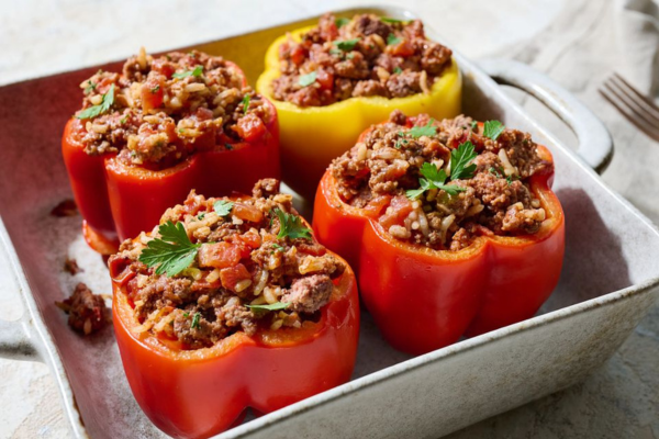 Grass-Fed Beef Stuffed Bell Pepper
