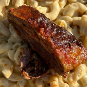 Birria Short Ribs over Mac and Cheese