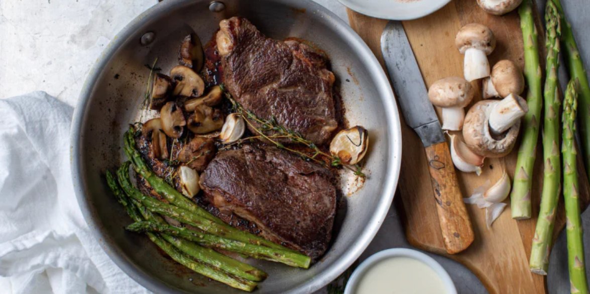 Pan Seared Sirloin with Soubise