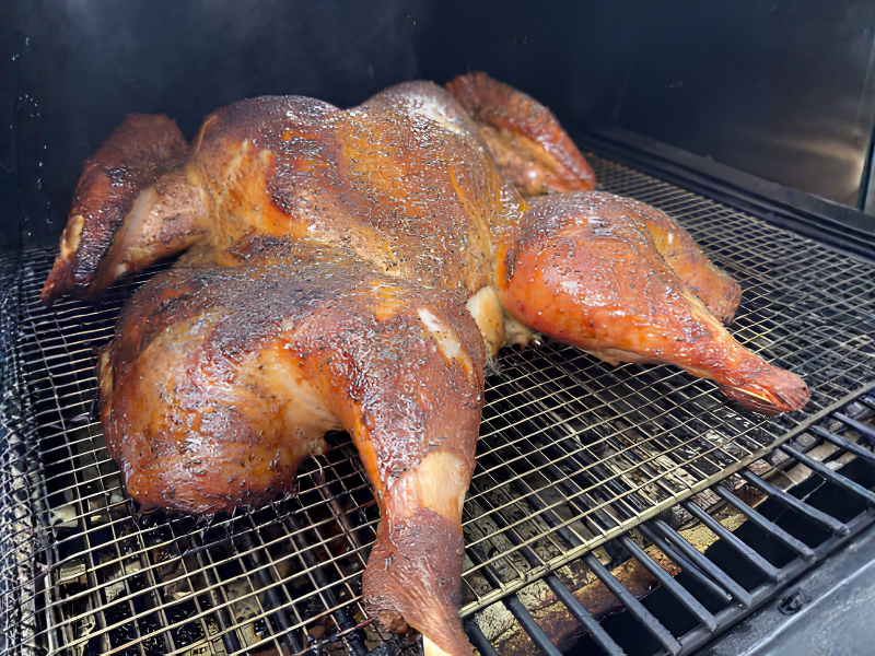 Cajun Butter & Garlic Smoked Spatchcock Turkey