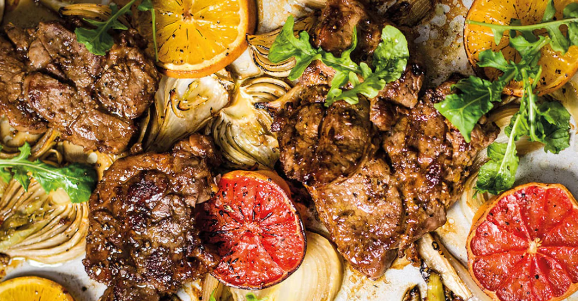 Sticky Citrus Pork Steaks