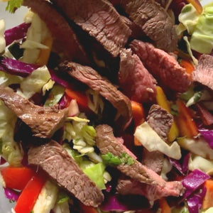 Rainbow Steak Cabbage Salad