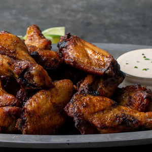 Tasso Rubbed Wings with White BBQ Sauce
