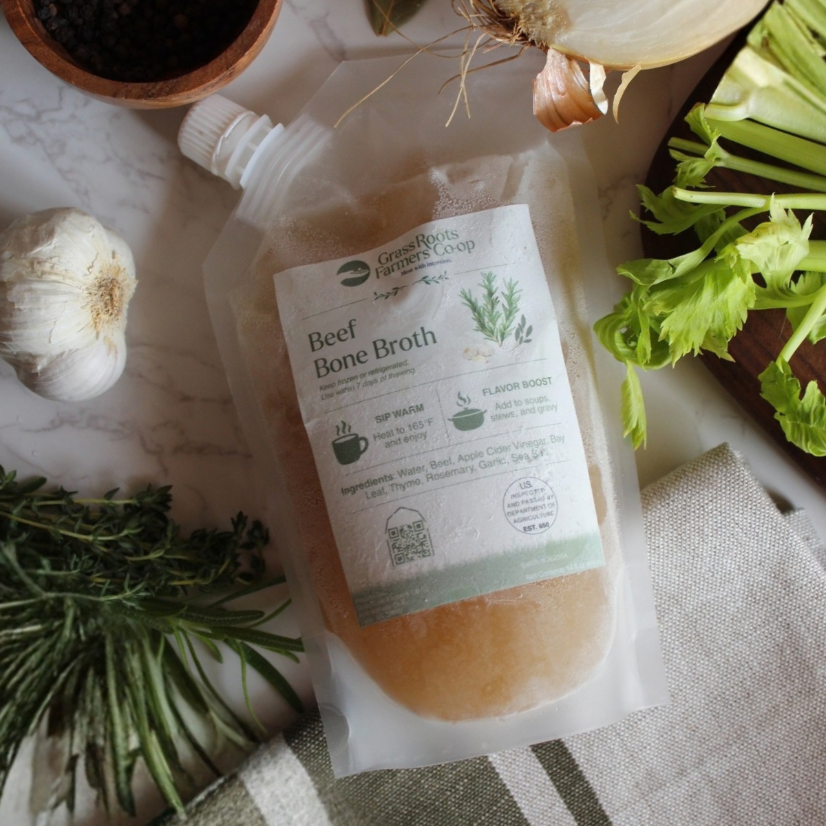 Pasture Raised Beef Broth