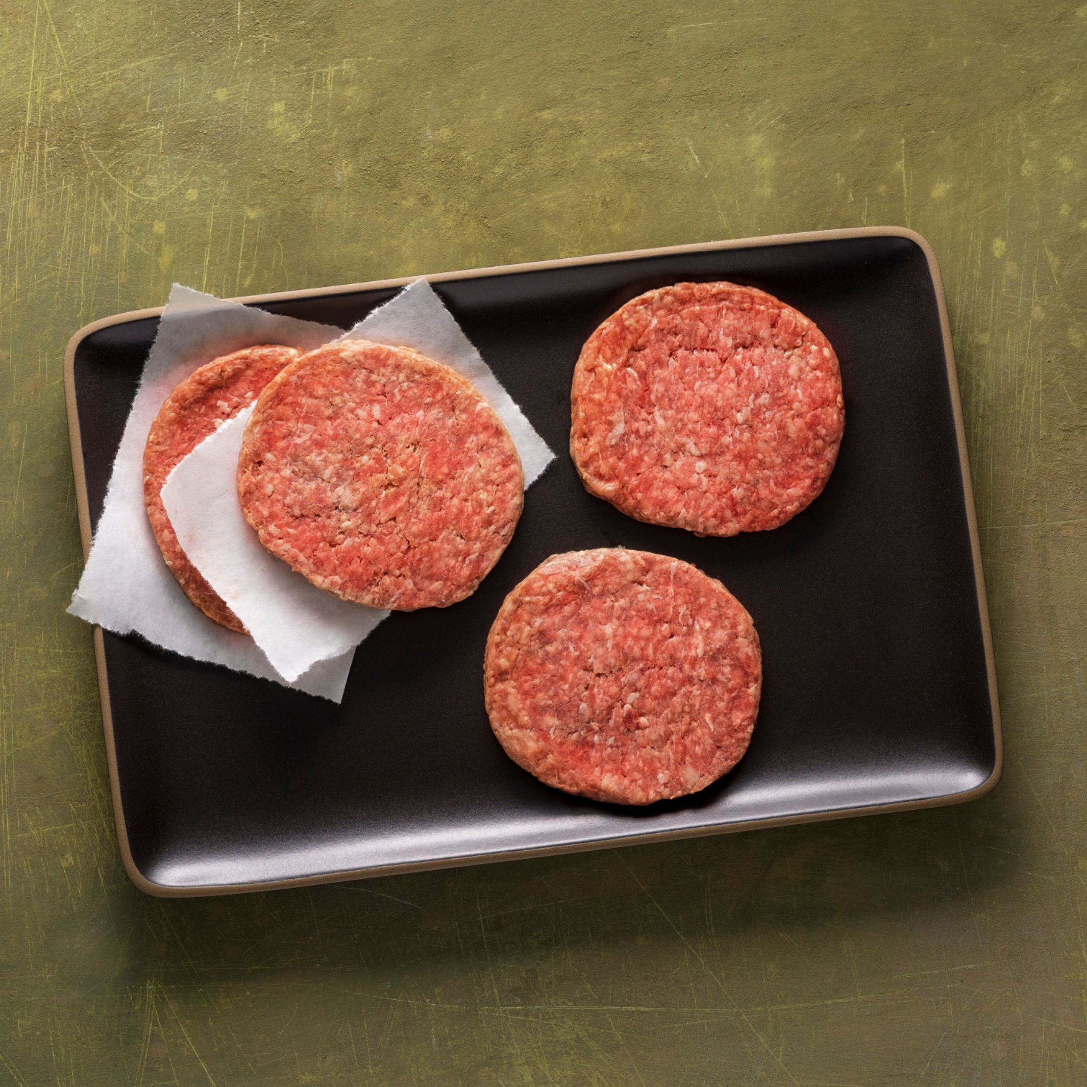 grass-fed beef burger patties